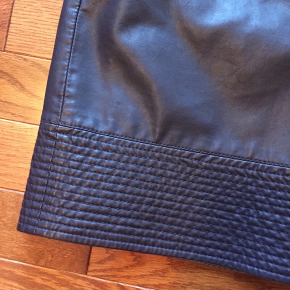 Plum Faux Leather Skirt - Picture 2 of 4